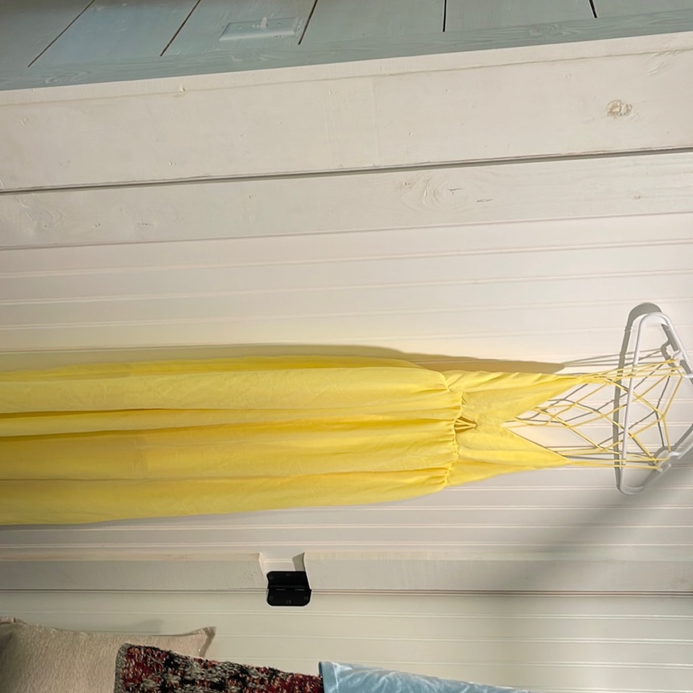 Daisy Yellow, maxi dress with intricate back detail
